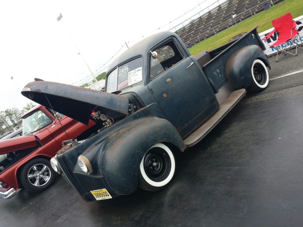 Old Pickup Truck With Bullet Holes